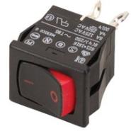 62115919-0-9-V Carling Technologies 611 Quick Connect Terminal Sub-Miniature Rocker Switch