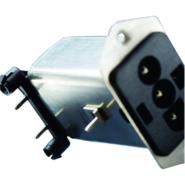 5003.0211.1 Schurter Filtered (EMI, RFI) - Commercial Quick Connect Receptacle, Male Pins Bulk